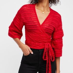 Free people wrap top, NWT